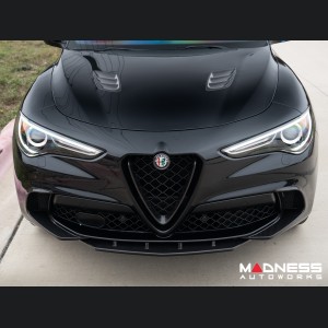  Alfa Romeo Stelvio Front Splitter - Carbon Fiber - Quadrifoglio